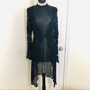 Adrienne Landau | Long Sleeve Black Cardigan SizeM